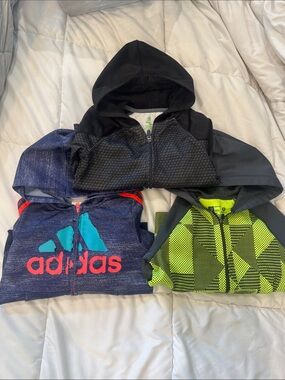 Kids 3-Pack Zippered Athletic Hoodies